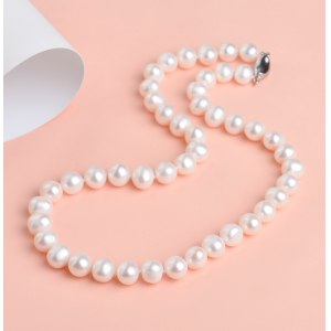 快砳天然淡水气质妈妈珍珠项链9mm-10mm