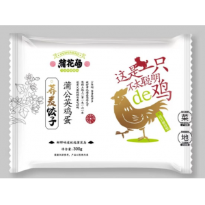 蒲花岛荞麦蒲公英鸡蛋饺子300g