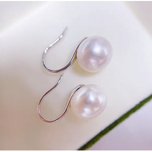 快砳经典气质简约高跟鞋珍珠耳环9-10mm