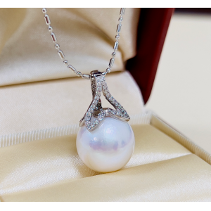 余生有你人鱼大白吊坠  S925银 13-14mm