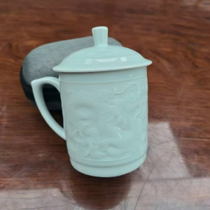 影青双龙办公杯